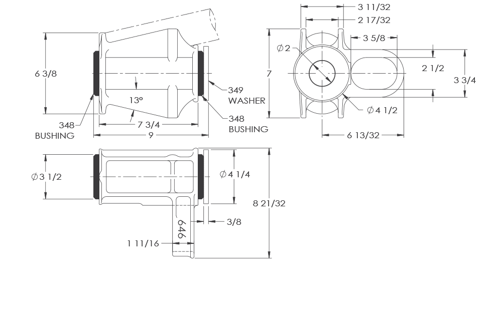 Diagramme de l'extrémité avant